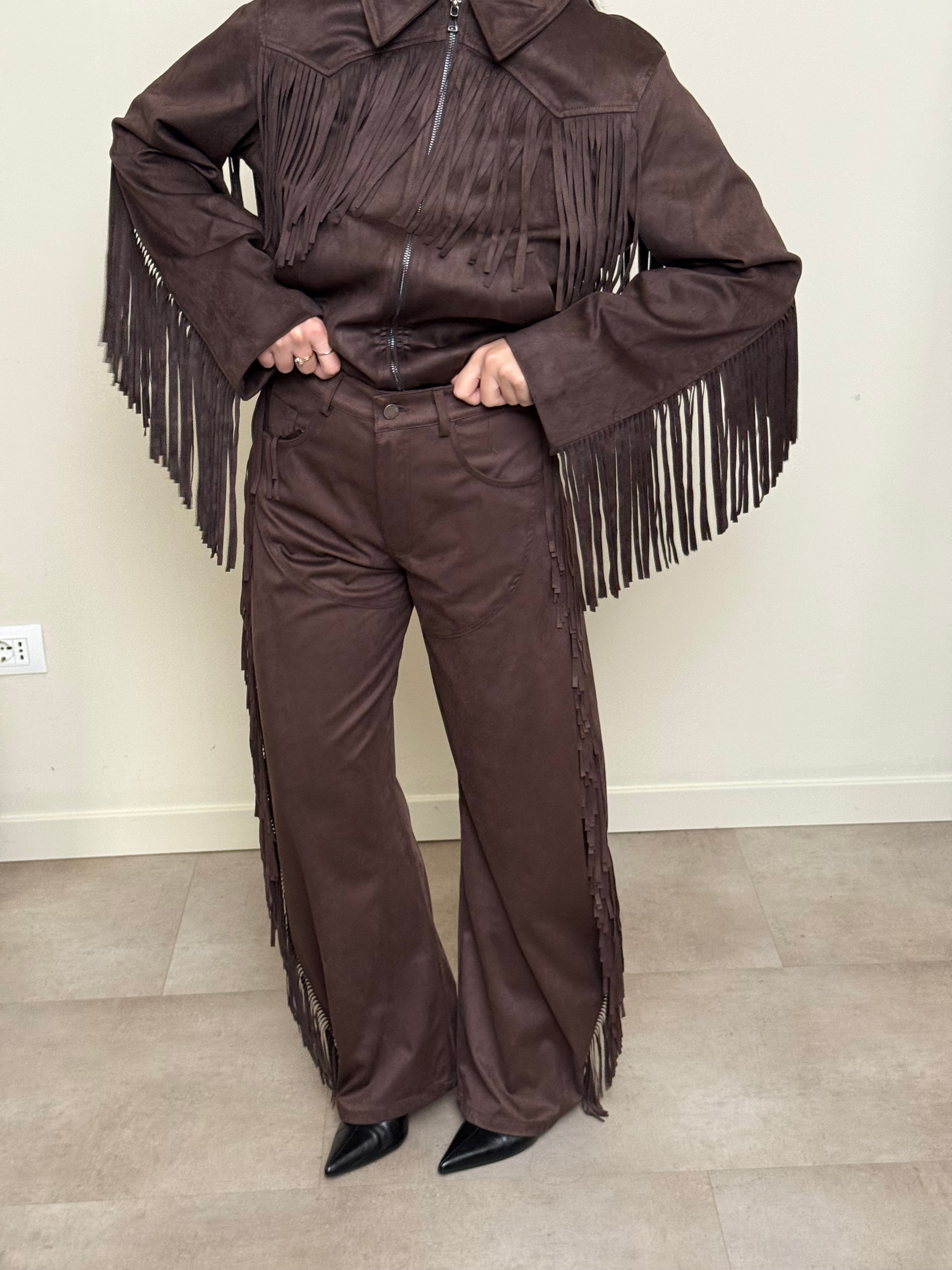 Pantalone suede Lumina