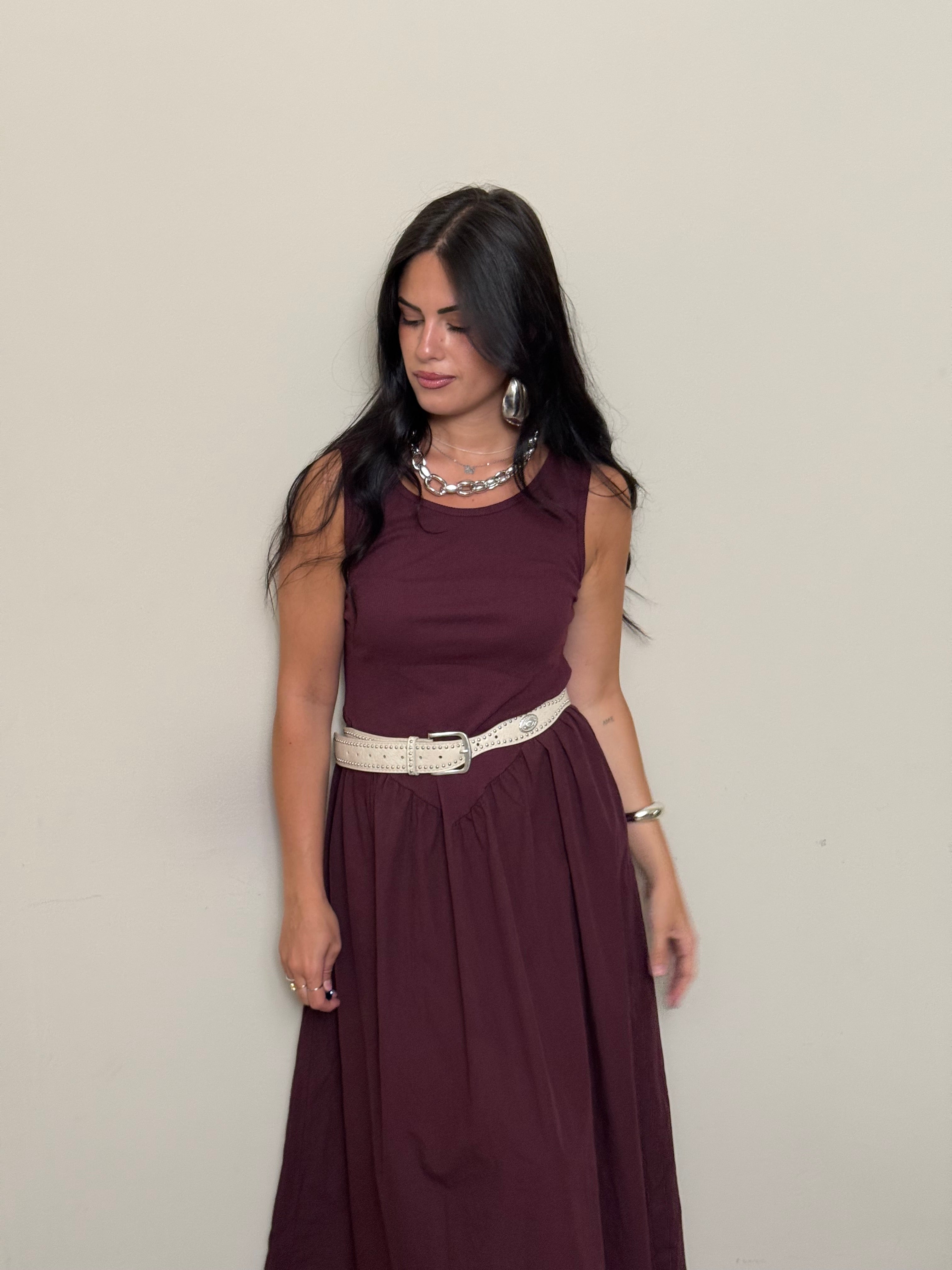 Abito Anna bordeaux
