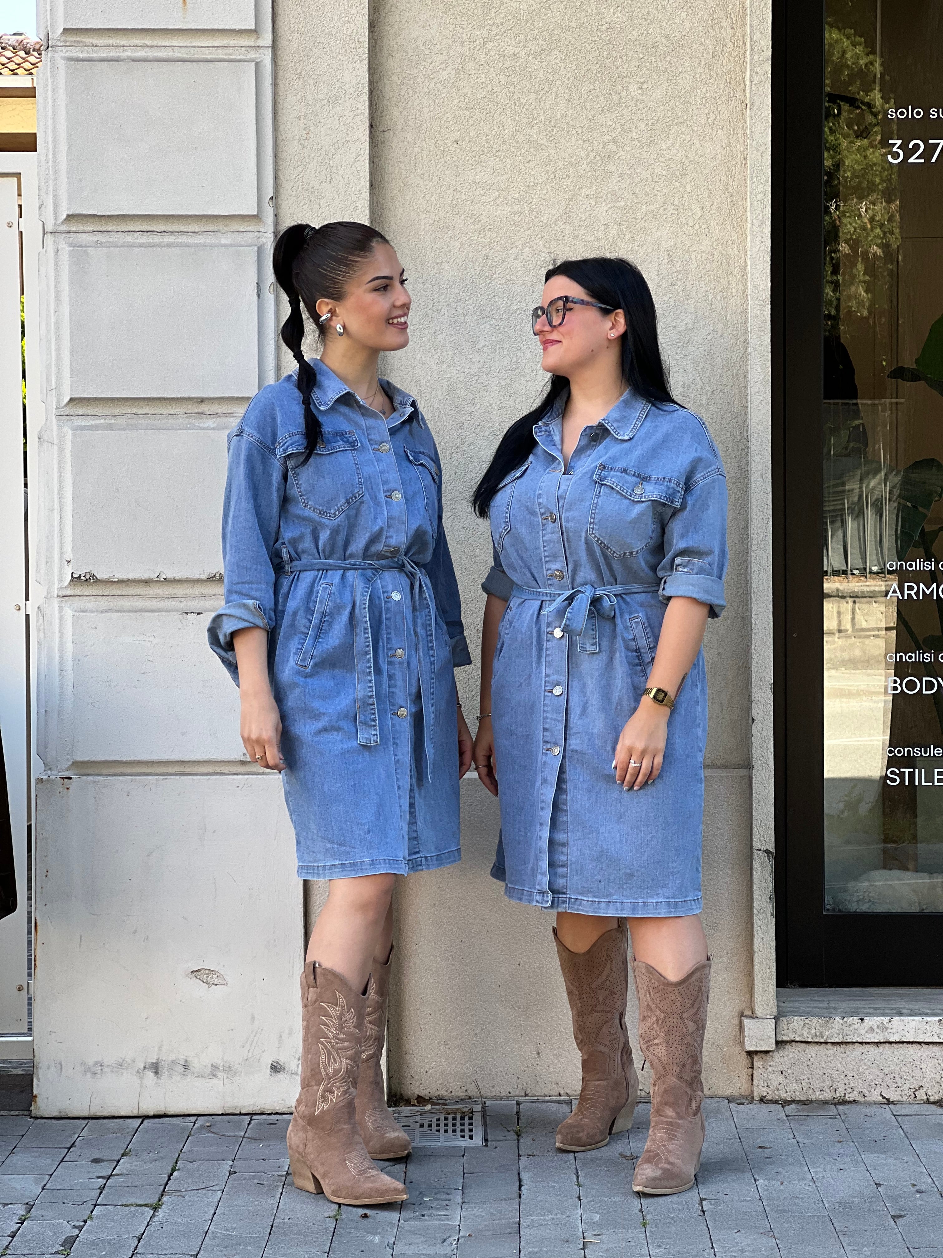 Abito jeans manica lunga