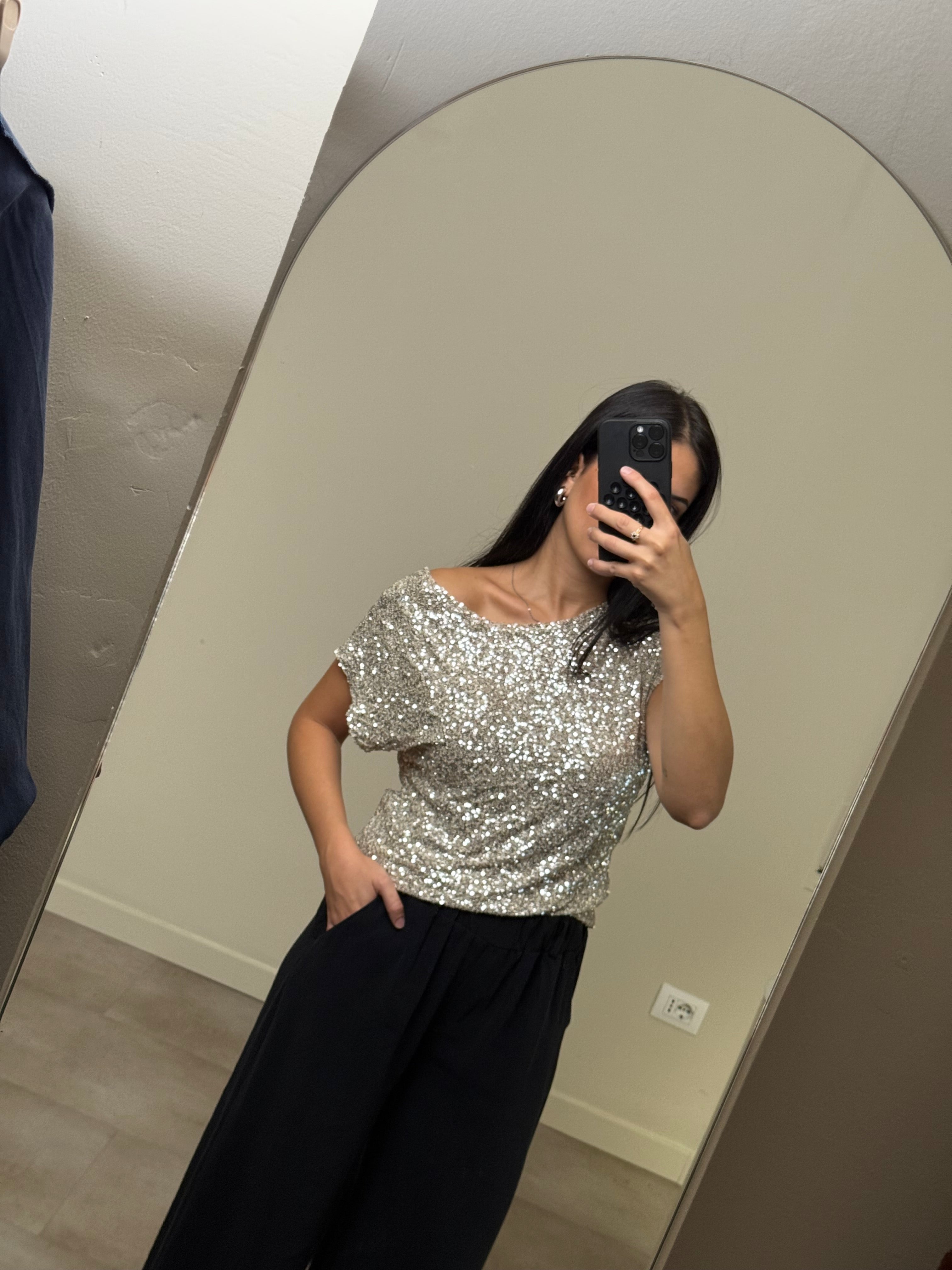 T-shirt paillettes Susy Mix