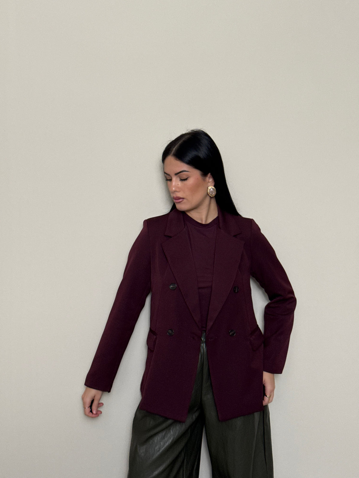 Blazer regular bordeaux