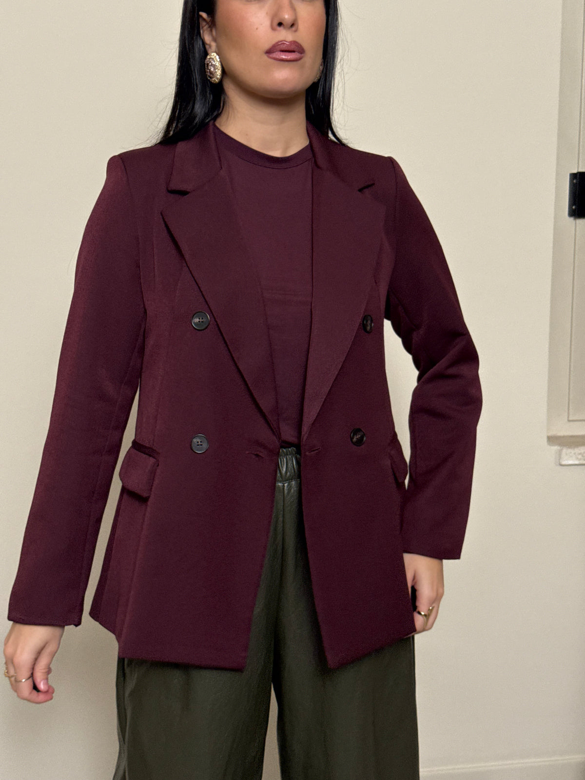 Blazer regular bordeaux