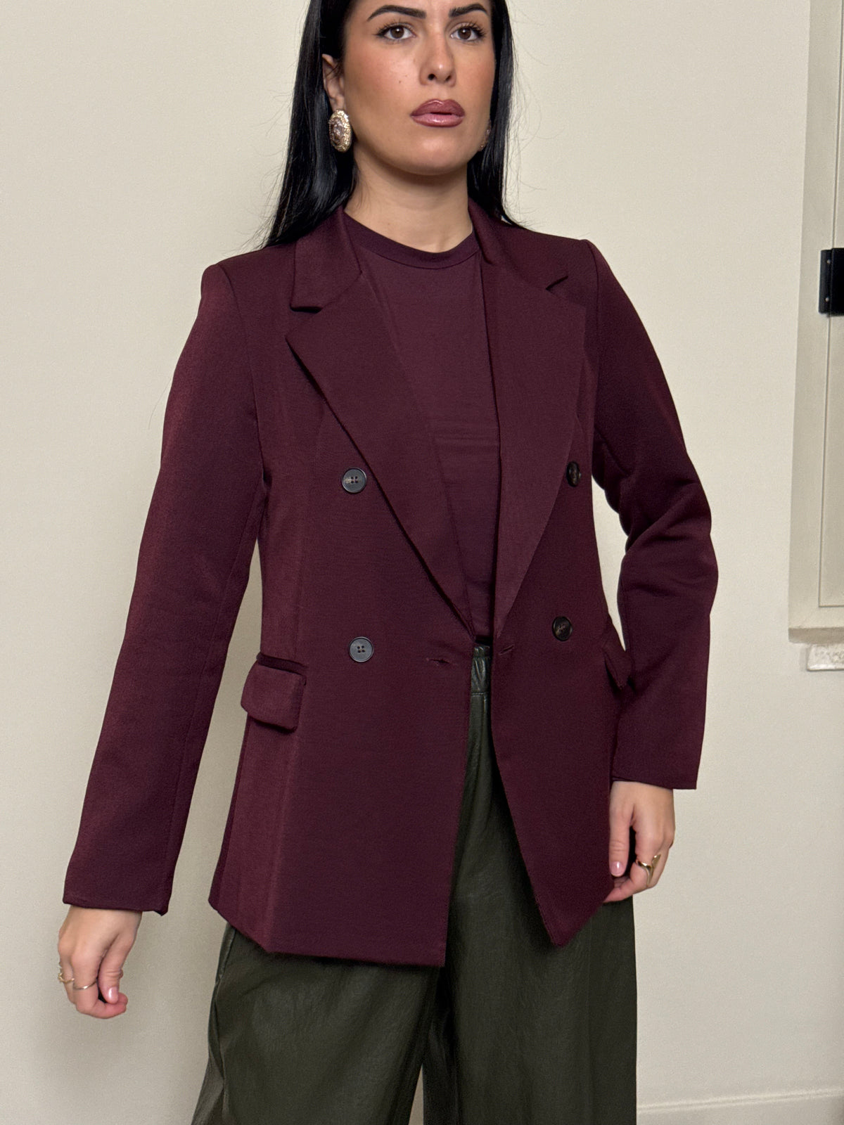 Blazer regular bordeaux